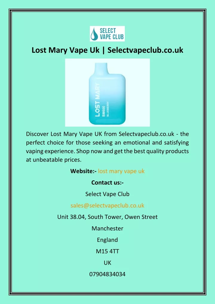 lost mary vape uk selectvapeclub co uk