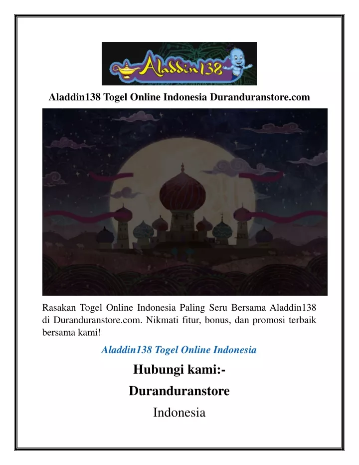 aladdin138 togel online indonesia duranduranstore