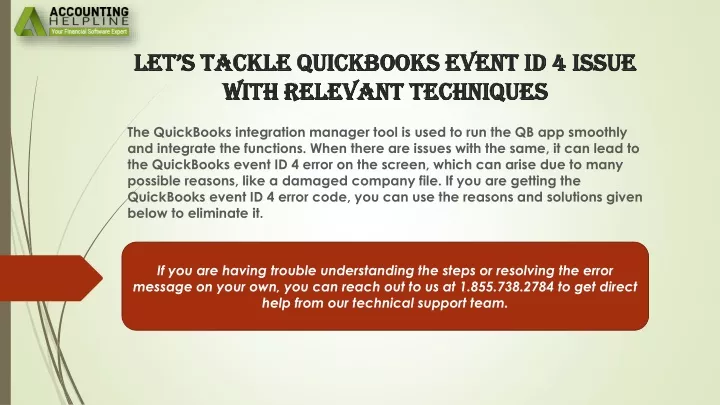 let s tackle quickbooks event id 4 issue with relevant techniques