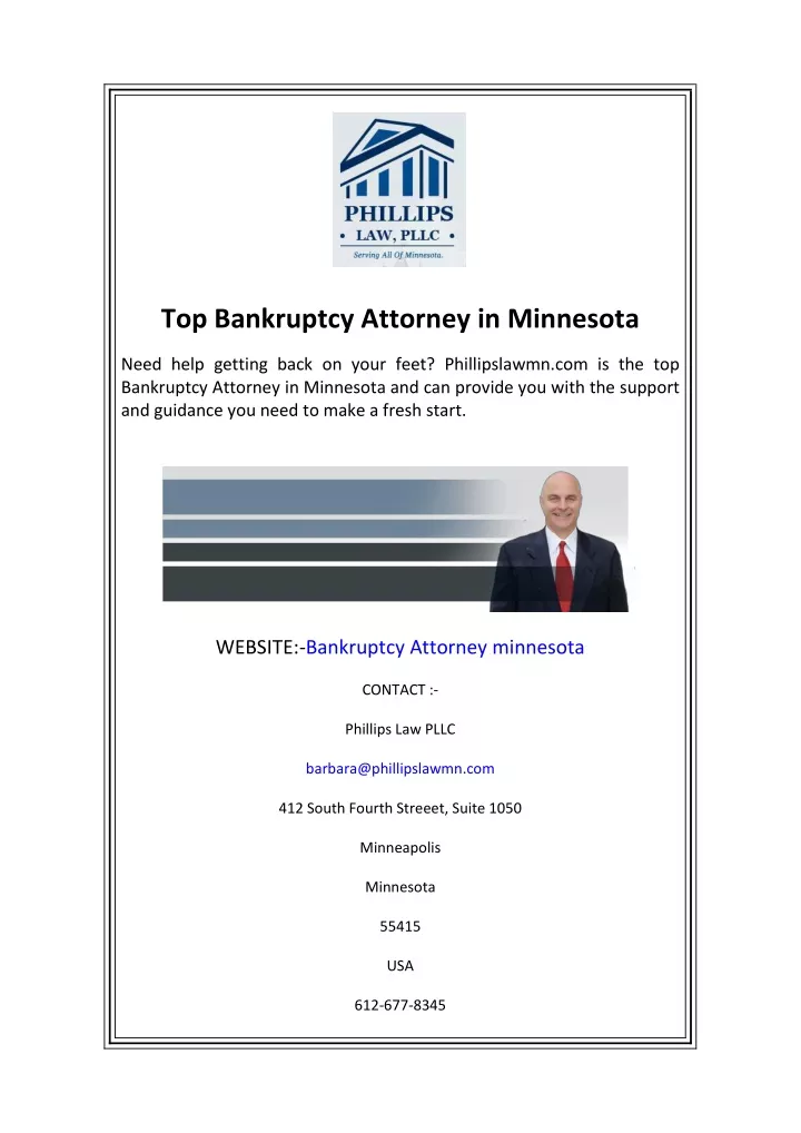 top bankruptcy attorney in minnesota