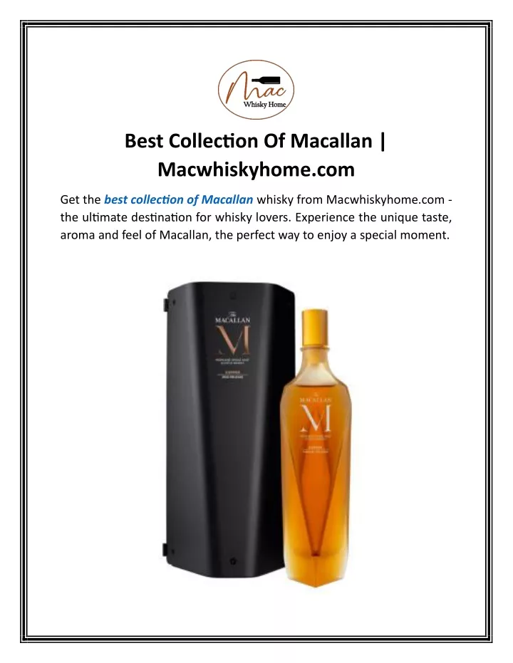 best collection of macallan macwhiskyhome com