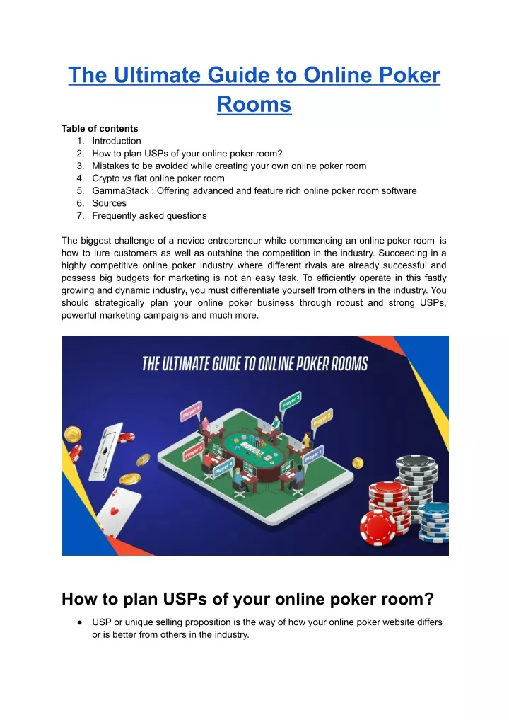 the ultimate guide to online poker rooms