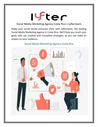 Social Media Marketing Agency Costa Rica  Lyfter.team