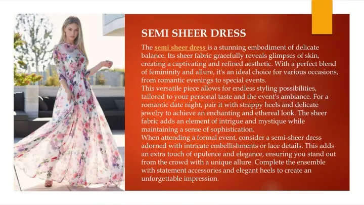 semi sheer dress