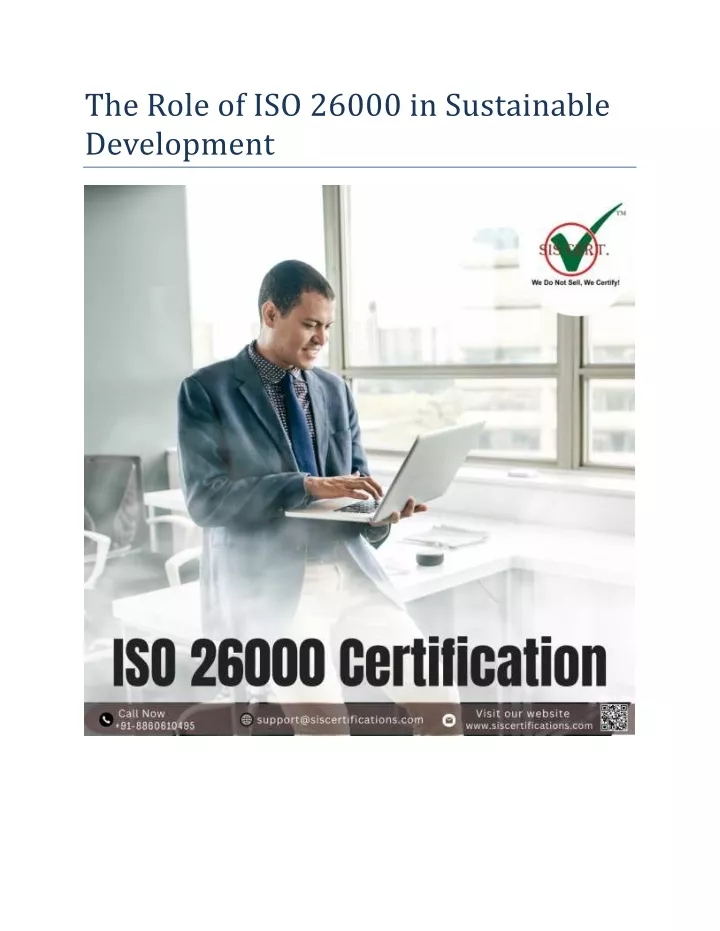 the role of iso 26000 in sustainable development