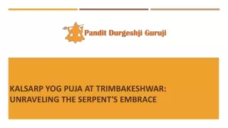 Kalsarp Yog Puja at Trimbakeshwar