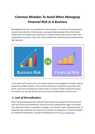 common mistakes to avoid when managing financial