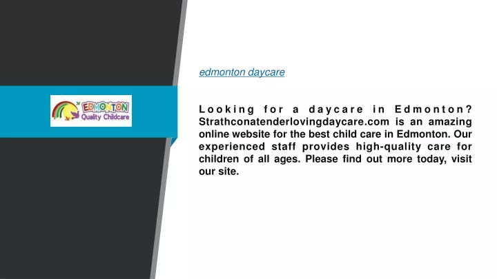 edmonton daycare looking for a daycare