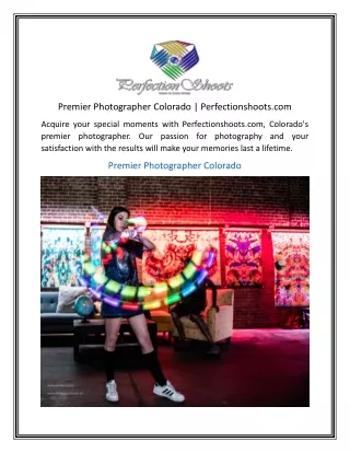Premier Photographer Colorado Perfectionshoots