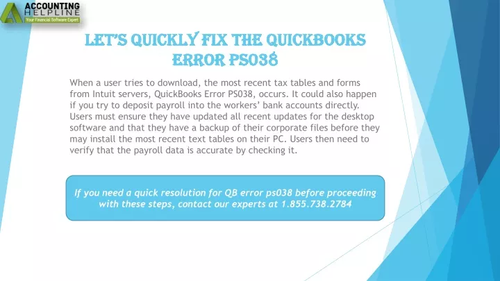 let s quickly fix the quickbooks error ps038