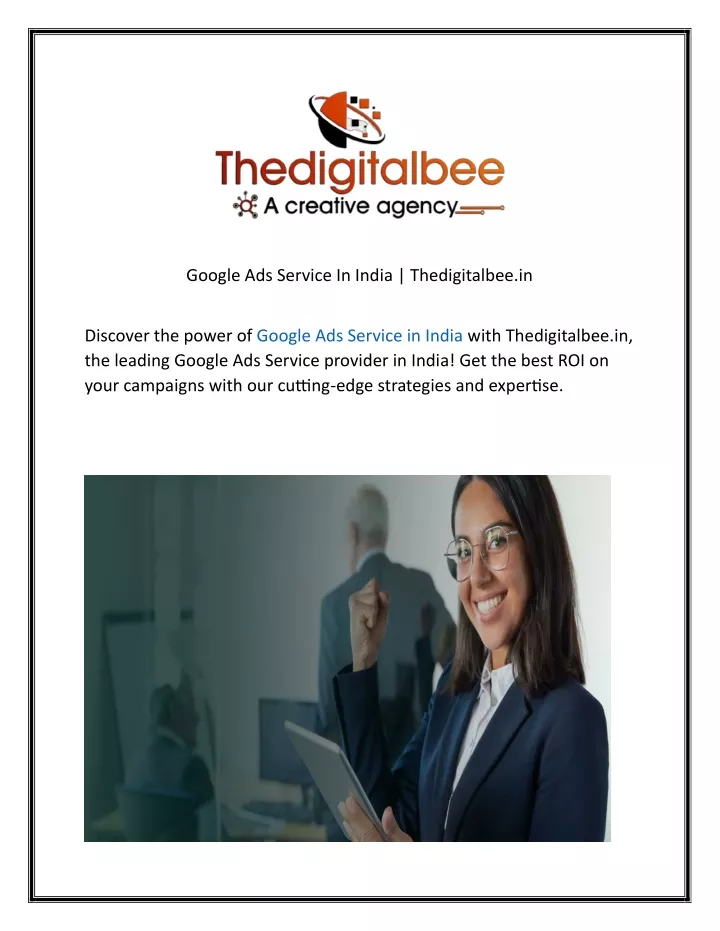 google ads service in india thedigitalbee in