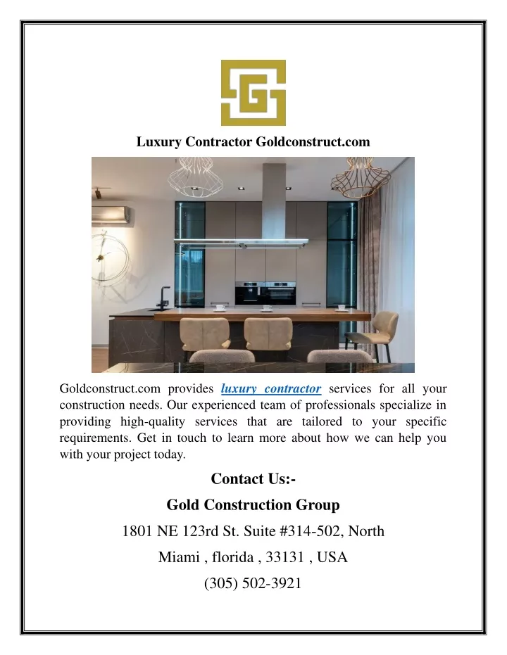 luxury contractor goldconstruct com