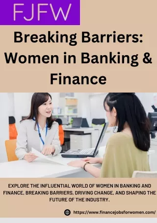 Women in Banking and Finance: Breaking the Glass Ceiling