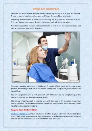 dentures are artificial teeth designed to replace