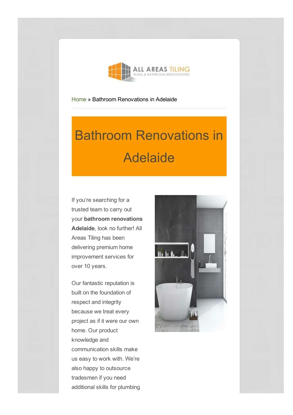 PPT - Bathroom Renovations Adelaide PowerPoint Presentation, free ...