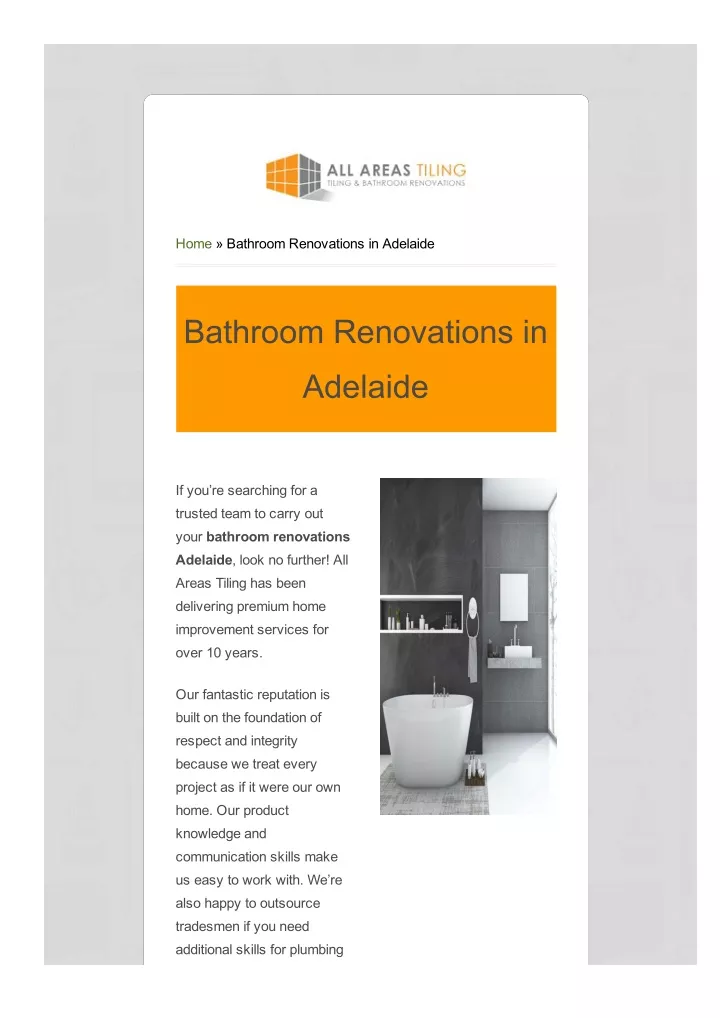 home bathroom renovations in adelaide