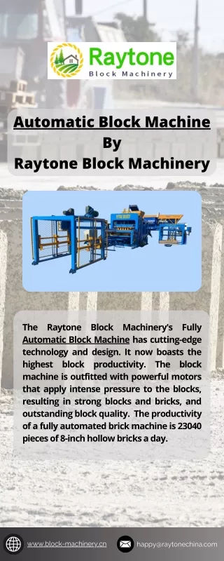 Efficiency and Precision: Automatic Block Machine for Seamless Production