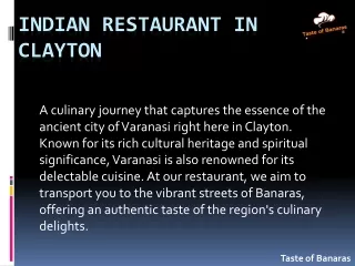 Indian Restaurant In Clayton
