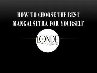 HOW TO CHOOSE THE BEST MANGALSUTRA FOR YOURSELF