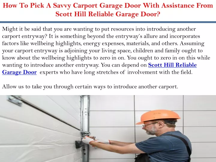 how to pick a savvy carport garage door with