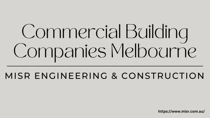 commercial building companies melbourne