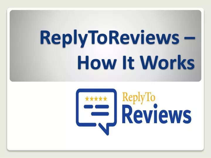 replytoreviews how it works