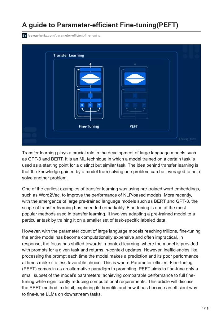 PPT - A Guide To Parameter-efficient Fine-tuningPEFT PowerPoint ...