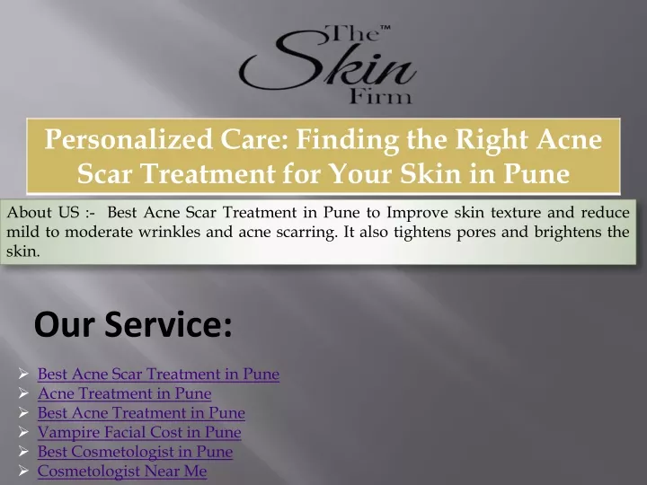about us best acne scar treatment in pune