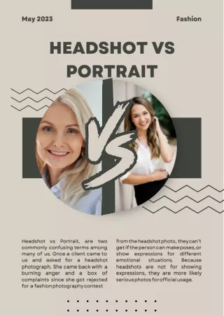 Headshot vs Portrait