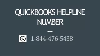 QUICKBOOKS HELPLINE NUMBER | 1-844-476-5438