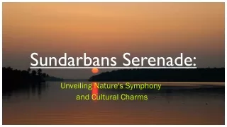Sundarbans Serenade: Unveiling Nature's Symphony and Cultural Charms