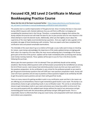 focused icb m2 level 2 certificate in manual