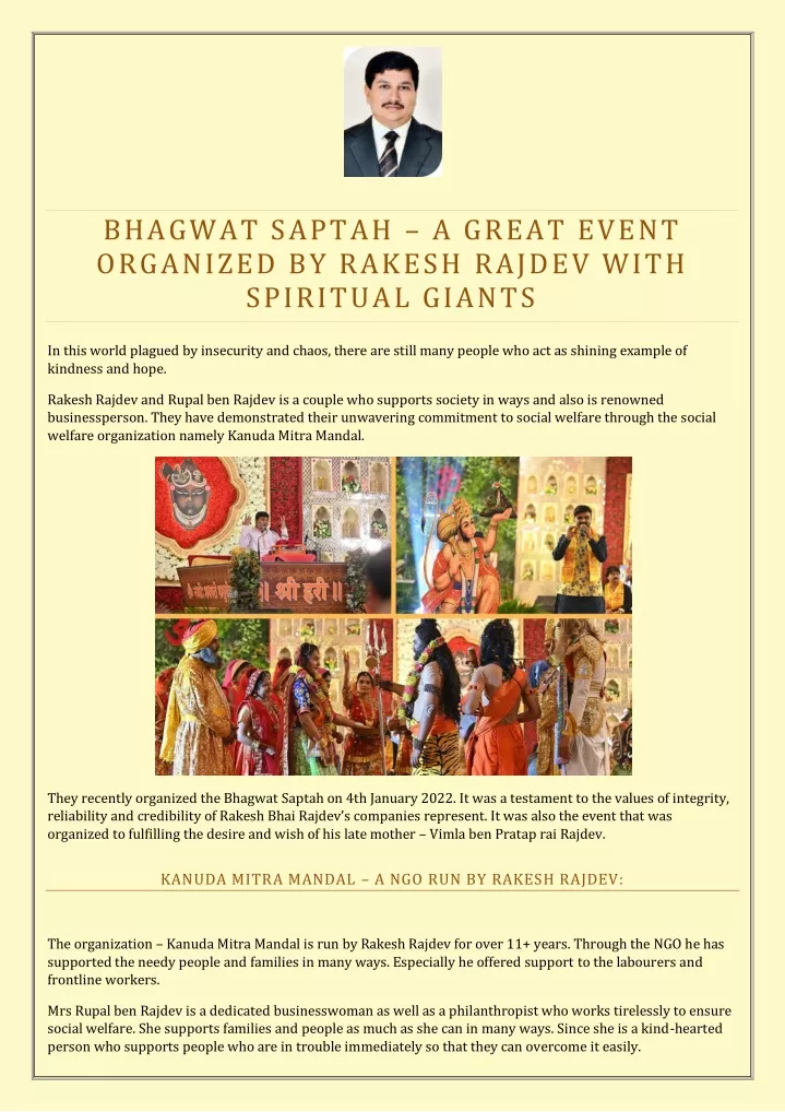 bhagwat saptah a great event organized by rakesh