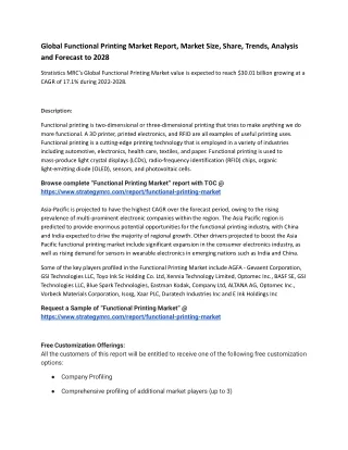 global functional printing market report market