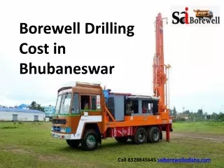 Borewell Drilling Cost in Bhubaneswar