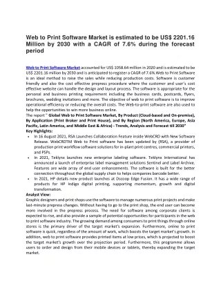 web to print software market is estimated