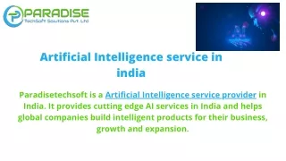 Artificial Intelligence service provider
