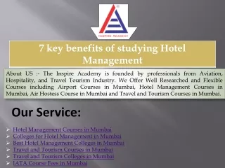 7 key benefits of studying Hotel Management