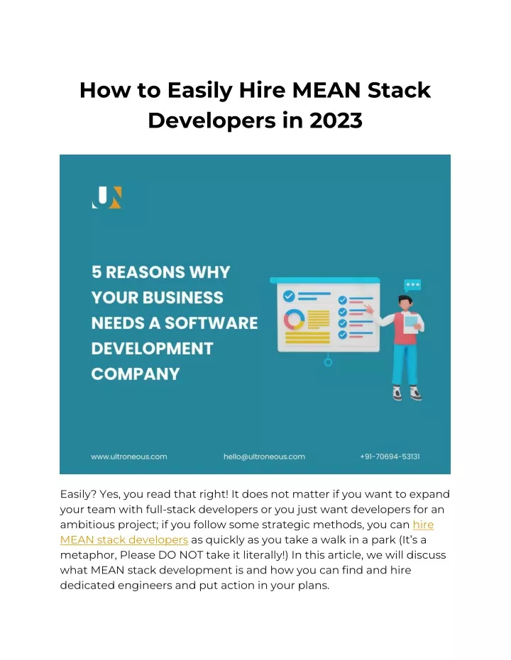 how to easily hire mean stack developers in 2023