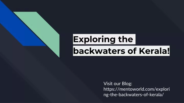 exploring the backwaters of kerala
