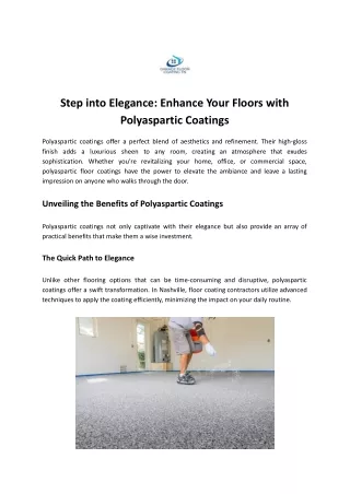Step into Elegance_ Enhance Your Floors with Polyaspartic Coatings