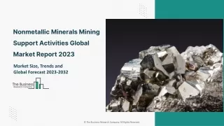 nonmetallic minerals mining support activities