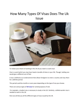 how many types of visas does the uk issue