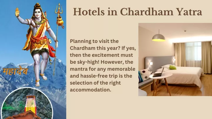 hotels in chardham yatra