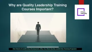 Why are Quality Leadership Training Courses Important?