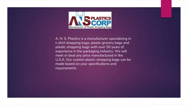 a n s plastics is a manufacturer specializing