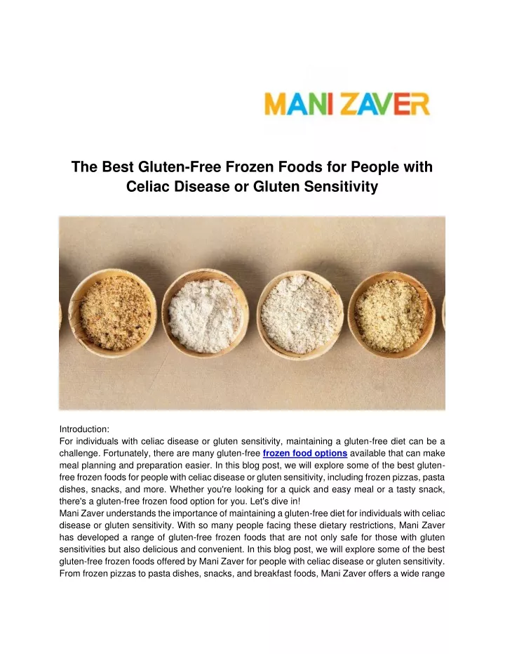 the best gluten free frozen foods for people with