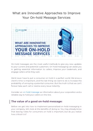 what are innovative approaches to improve your