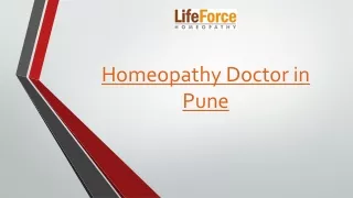 Homeopathy Doctor in Pune