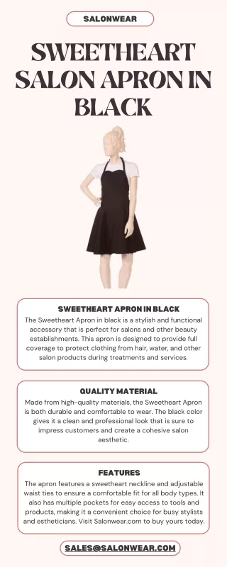 Sweetheart Aprons for Stylish and Trendy Salons